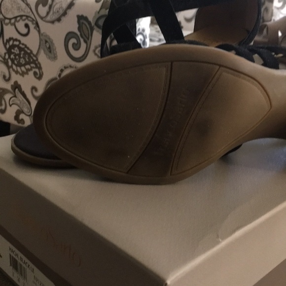 Franco Sarto Size 10M heels. Black Strappy. - Picture 5 of 7